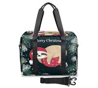 Merry Christmas - Bolsas de viaje de perezoso para mujeres, hombres, niñas y niños, bolsa de fin de semana, bolsa de viaje de 32 L, bolsa grande para viajes, deportes, gimnasio, color, Big,