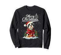 Merry Christmas Boston Terrier Santa Hat Dog Lovers Xmas Sudadera