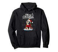 Merry Christmas Boston Terrier Santa Hat Dog Lovers Xmas Sudadera con Capucha