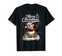 Merry Christmas Boxer Santa Hat Dog Lovers Xmas Camiseta