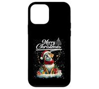 Merry Christmas Boxer Santa Hat Dog Lovers Xmas Carcasa para iPhone 12 Mini
