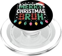 Merry Christmas Bruh Divertido Cuadros Luces Humor Navidad PopSockets PopGrip para MagSafe