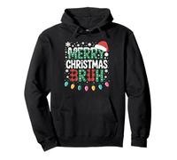 Merry Christmas Bruh Divertido Cuadros Luces Humor Navidad Sudadera con Capucha