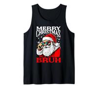 Merry Christmas Bruh Funny Gen Z Alpha Santa Meme Rizzler Camiseta sin Mangas