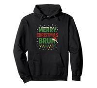 Merry Christmas Bruh Gorro Santa Luces Humor Meme Navidad Sudadera con Capucha