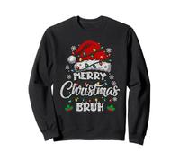 Merry Christmas Bruh - Luces de Papá Noel a Juego para Navidad Familiar Sudadera
