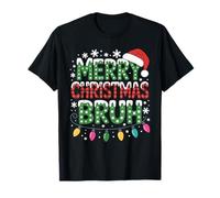 Merry Christmas Bruh Meme Divertido Buffalo Cuadros Fiesta Camiseta