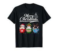Merry Christmas Bulldog Reindeer Elf Santa Squad Dog Lover Camiseta