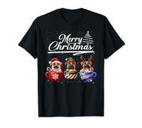 Merry Christmas Cane Corso Reindeer Elf Santa Dog Lover Camiseta
