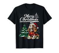 Merry Christmas Cavalier King Charles Spaniel Santa Hat Xmas Camiseta