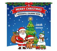 Merry Christmas: Christmas Coloring Book for Kids, Teens & Adults: 41 Unique Holiday Designs - Easy to Advanced Festive Pages - Santa, Trees, Mandalas, Cozy Scenes, Relaxation & Fun Gift