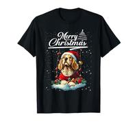 Merry Christmas Cocker Spaniel Santa Hat Dog Lovers Xmas Camiseta