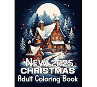Merry Christmas Coloring Book For Adults: Easy Large Print Christmas And Winter Holiday Coloring Book for Adult, Seniors Teens and Women