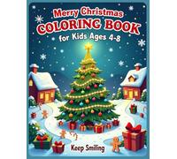 Merry Christmas Coloring Book for Kids Ages 4-8: 50 Festive Holiday Designs | Santa, Reindeer, Snowmen & Elves | One-Sided Pages | Large 8.5" x 11" Format | Perfect Christmas Gift for Boys & Girls