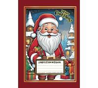 Merry Christmas Composition Notebook 7 in x 10 in, 110 pages of white lined paper (red): School lined notebook with Santa Claus themed motif on the cover and inside