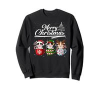 Merry Christmas Cow Reindeer Elf Santa Squad Animals Sudadera