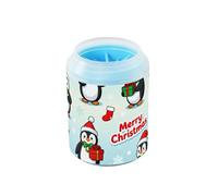 Merry Christmas Cute Penguin - Lavadora portátil para pies de perro con cepillo de silicona, máquina de limpieza de pies suaves para perros pequeños y medianos