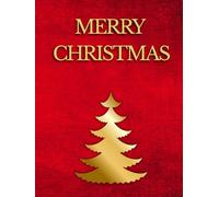 Merry Christmas: Decorative Book for Coffee Table with 350 Lined Pages and a Thick Spine for a Bold Holiday Statement