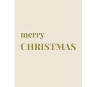 Merry Christmas: Decorative Christmas Coffee Table Book for Holiday Home Decor, Staging and Styling | Cream & Gold Aesthetic