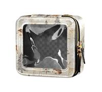 Merry Christmas Deer Pine Tree Brown - Bolsa de maquillaje transparente impermeable para viaje
