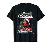 Merry Christmas Doberman Pinscher Santa Hat Dog Lovers Xmas Camiseta