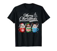 Merry Christmas English Setter Reindeer Elf Santa Dog Lover Camiseta