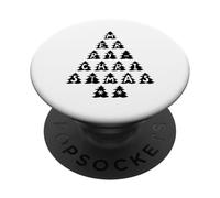 Merry Christmas - Feliz Navidad - Árbol Negro PopSockets PopGrip Adhesivo