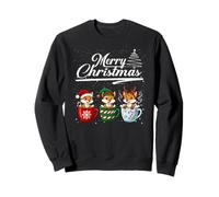 Merry Christmas Fox Reindeer Elf Santa Squad Animals Sudadera