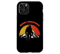 Merry Christmas - Funny Mysterious Bigfoot Sunset (Black) Carcasa para iPhone 11 Pro