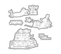 Merry Christmas Gifts Box - Troqueles y sellos para hacer tarjetas, álbumes de recortes, artesanías, troqueles, de metal, de gel, transparente, para manualidades