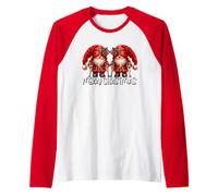 Merry Christmas GNOME Couple For Women Men Funny Holiday Camiseta Manga Raglan