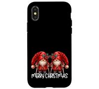 Merry Christmas GNOME Couple For Women Men Funny Holiday Carcasa para iPhone X/XS