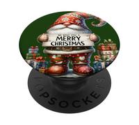 Merry Christmas GNOME Family Christmas Graphic For Xmas PopSockets PopGrip Adhesivo