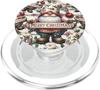 Merry Christmas GNOME For Mom with Mistletoe and Snowflake PopSockets PopGrip para MagSafe