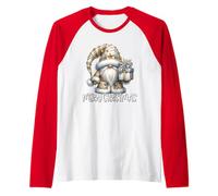 Merry Christmas GNOME Graphic For Women and Men Cute Xmas Camiseta Manga Raglan