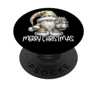 Merry Christmas GNOME Graphic For Women and Men Cute Xmas PopSockets PopGrip Adhesivo