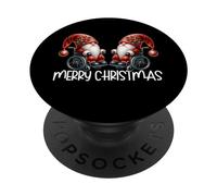 Merry Christmas Gnomes For Women Men Kids Wheelchair Santa PopSockets PopGrip Adhesivo