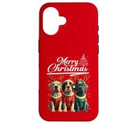 Merry Christmas Great Dane Santa Hat Cute Xmas Holiday Carcasa para iPhone 16
