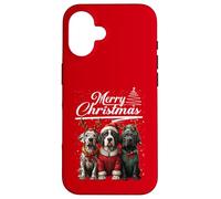 Merry Christmas Great Dane Santa Hat Cute Xmas Holiday Carcasa para iPhone 16