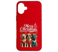 Merry Christmas Great Dane Santa Hat Cute Xmas Holiday Carcasa para iPhone 16 Plus
