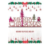 Merry Christmas Guest Book: Sign in Book Family, Friends, Colleague Guest Write in Name & Leave Well Wishes Message