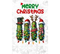 “Merry Christmas & Happy New Year Notebook - Funny Holiday Pickle Journal with Festive Lights: Perfect Christmas Gift Idea | 6x9” Lined Journal for ... | Funny Pickle Christmas Composition Notebook