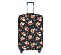 Merry Christmas Happy Travel - Funda protectora de equipaje elástica a prueba de arañazos, varios tamaños, Blanco, S