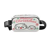 Merry Christmas Hedgehog - Bolso cruzado de moda antirrobo para mujeres y hombres, mini con correa ajustable para viajes, vacaciones, correr, mochilas para hombres de cintura