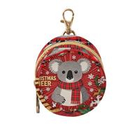 Merry Christmas Koala Red Plaid - Soporte para chupete de niño recién nacido, cartera portátil, bolsa de almacenamiento para todo tipo de cosas