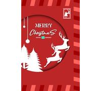 Merry Christmas Line Paper Beautiful Notebook paperback A5,100 Pages in red: Holiday Memories for friend,Parents,brother,sister and Kids in School