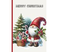 Merry Christmas Lined Notebook: Cute Santa & Candy Cane Holiday Journal | Festive Secret Santa Gift for Kids, Teens & Adults, 110-Page Lined Christmas Composition Book