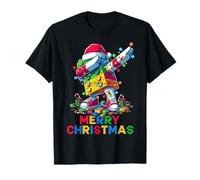 Merry Christmas Master Builder Block Brick Dabbing Costume Camiseta