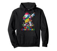 Merry Christmas Master Builder Block Brick Dabbing Costume Sudadera con Capucha