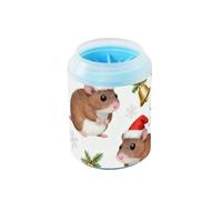 Merry Christmas Mouse - Kit de limpieza portátil para perros medianos a grandes con cerdas de silicona suave